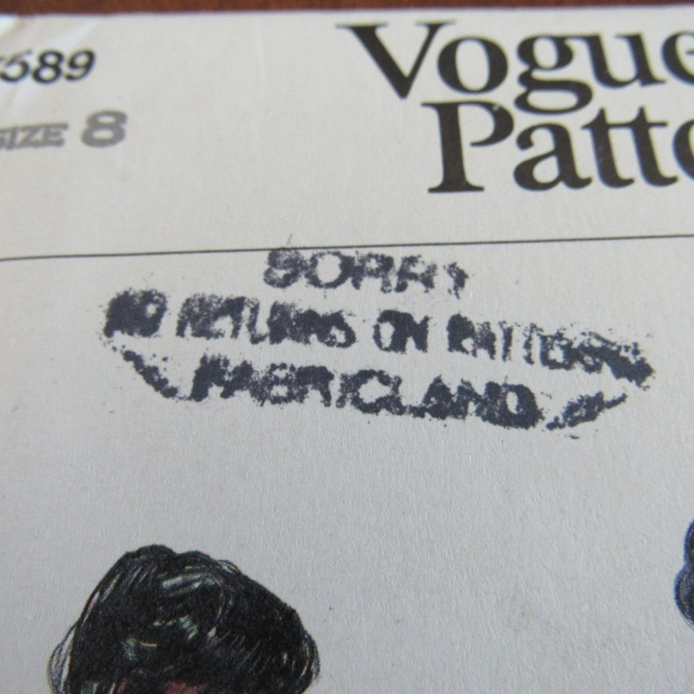 Vintage Vogue Sewing Pattern 7589 Suit Jacket Top Dress Pants Size Womens 8 - Picture 4 of 4